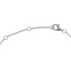 Collier Argent Rhodié Trois Chainettes et Strass