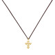 Collier Lien Plaqué Or Petite Croix de Billes