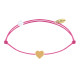Bracelet Lien Plaqué Or Mini Coeur