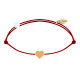 Bracelet Lien Plaqué Or Mini Coeur