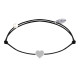 Bracelet Lien Argent Mini Coeur