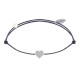 Bracelet Lien Argent Mini Coeur