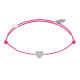 Bracelet Lien Argent Mini Coeur
