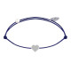 Bracelet Lien Argent Mini Coeur