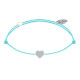 Bracelet Lien Argent Mini Coeur