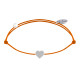Bracelet Lien Argent Mini Coeur