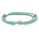 Bracelet Mixte Argent Mousqueton Pivotant et Lien en Paracorde