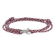 Bracelet Mixte Argent Mousqueton Pivotant et Lien en Paracorde
