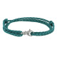 Bracelet Mixte Argent Mousqueton Pivotant et Lien en Paracorde