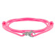 Bracelet Mixte Argent Mousqueton Pivotant et Lien en Paracorde