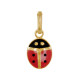 Pendentif Plaqué Or Coccinelle Rouge et Noire