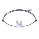 Bracelet Lien Tête de Lapin en Nacre
