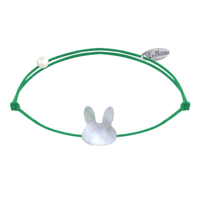 Bracelet Lien Tête de Lapin en Nacre