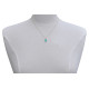 Collier Plaqué Or Pendentif Perle d'Amazonite