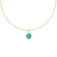 Collier Plaqué Or Pendentif Perle d'Amazonite