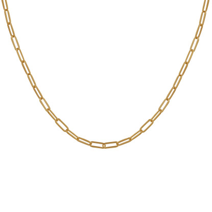 Collier Plaqué Or Mailles Cheval 45cm