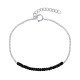 Bracelet Argent Chaine et Perles Facettées de Spinelle