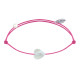 Bracelet Lien Mini Coeur en Nacre