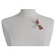 Broche Libellule Emaillée Orange Violet Rouge et Vert