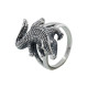 Bague Argent Crocodile