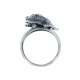 Bague Argent Crocodile