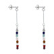 Boucles d'Oreilles Argent Chainette 7 Chakras