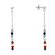 Boucles d'Oreilles Argent Chainette 7 Chakras