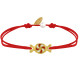 Bracelet Lien Laiton Doré Bonbon Rouge et Blanc