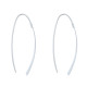Boucles d'Oreilles Argent Brossé Long Triangle