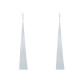 Boucles d'Oreilles Argent Brossé Long Triangle