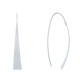 Boucles d'Oreilles Argent Brossé Long Triangle