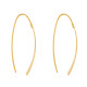 Boucles d'Oreilles Argent Brossé Long Triangle