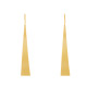 Boucles d'Oreilles Argent Brossé Long Triangle