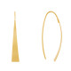 Boucles d'Oreilles Argent Brossé Long Triangle