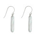Boucles d'Oreilles Argent Rectangle Ovale de  Nacre