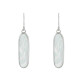 Boucles d'Oreilles Argent Rectangle Ovale de  Nacre