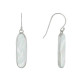 Boucles d'Oreilles Argent Rectangle Ovale de  Nacre