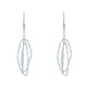 Boucles d'Oreilles Argent Trois Anneaux Ovales Entrelacés