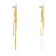 Boucles d'Oreilles Clip Laiton Doré Pastille Cercle et Rectangle