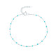 Bracelet de Cheville Argent Perles Émaillées