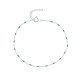 Bracelet de Cheville Argent Perles Émaillées