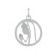Pendentif Argent Médaille Ronde Ajourée Vierge en Prière