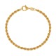Bracelet Plaqué Or Mailles Corde 3mm