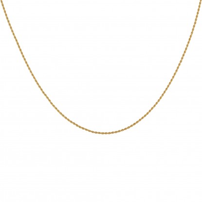 Collier Plaqué Or Mailles Corde 1,75mm