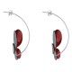 Boucles d'Oreilles Papillons Émaillés Rouge et Rose