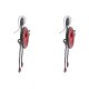 Boucles d'Oreilles Petits Oiseaux Émaillés Rouge