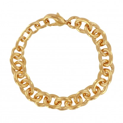 Bracelet Plaqué Or Gourmette Gros Maillons