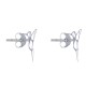 Boucles d'Oreilles Clous Argent Colibri Ajouré