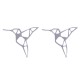 Boucles d'Oreilles Clous Argent Colibri Ajouré