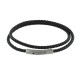 Bracelet Femme Double Tour Cuir Tréssé Rond pour Poignet de 18cm